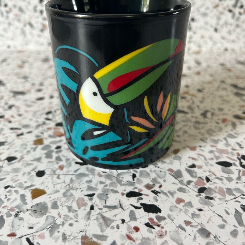 Black San Diego Zoo Ceramic Mug with Colorful Design